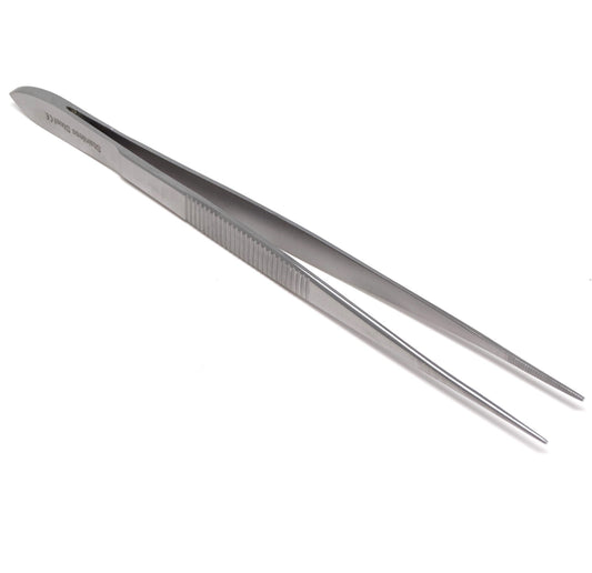 6" Stainless Steel Fine Serrated Tweezers for Gem Stone Bead Work Gemologist Tool