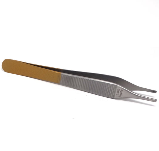 Diamond Tweezers Gemologist Gemstone Handling 4.75" Serrated Tool Color Band