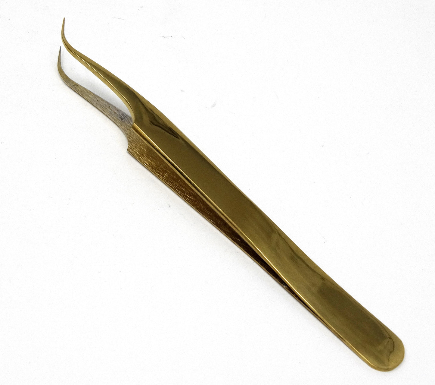 Stainless Steel Watch & Jewelery Repair Tweezers #7 Forceps, Fine Point, Gold Plated, Premium Quality