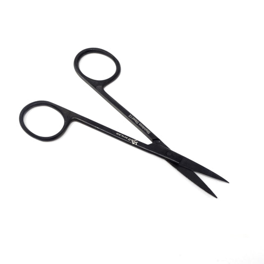 4.5" Sharp Straight Tip Craft Applique Embroidery Scissors, Stainless Steel Thread Clippers, Black