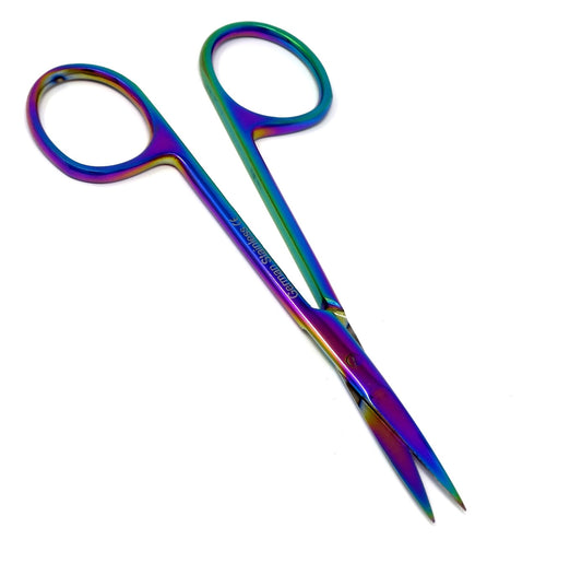 4.5" Sharp Straight Tip Craft Applique Embroidery Scissors, Stainless Steel Thread Clippers, Multicolor
