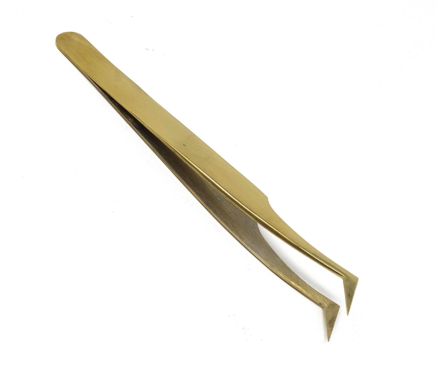 Stainless Steel Watch & Jewelery Repair Tweezers #6 Forceps, Fine Point, Gold Plated, Premium Quality
