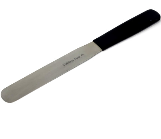 Stainless Steel Spatula Baker's Knife Mixing Spreading Tool, 6" Polished Blade, Vinyl Comfort Grip