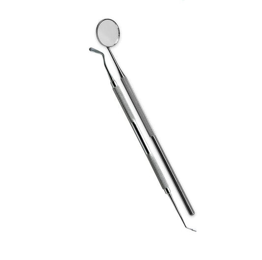 Double Ended Hygenist Tooth Care Plugger with Mirror Stainless Steel Dental Tools