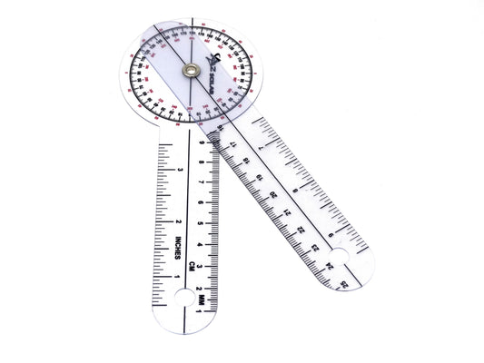 Plastic 6" Goniometer 360 Degree Physical Therapy Angle Protractor