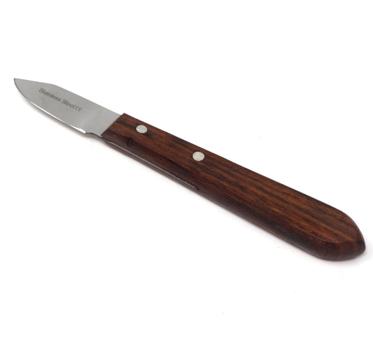 Wooden Handle Carving Tool, Polished Stainless Steel Blade, Shaping Carvers Knife Cutter - 6R