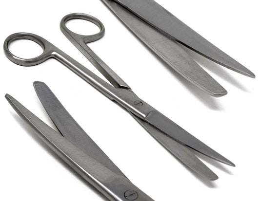 Dissecting Scissors, Sharp / Blunt Point Blades, 4.5" (11.43cm), Curved, Premium Quality, Stainless Steel