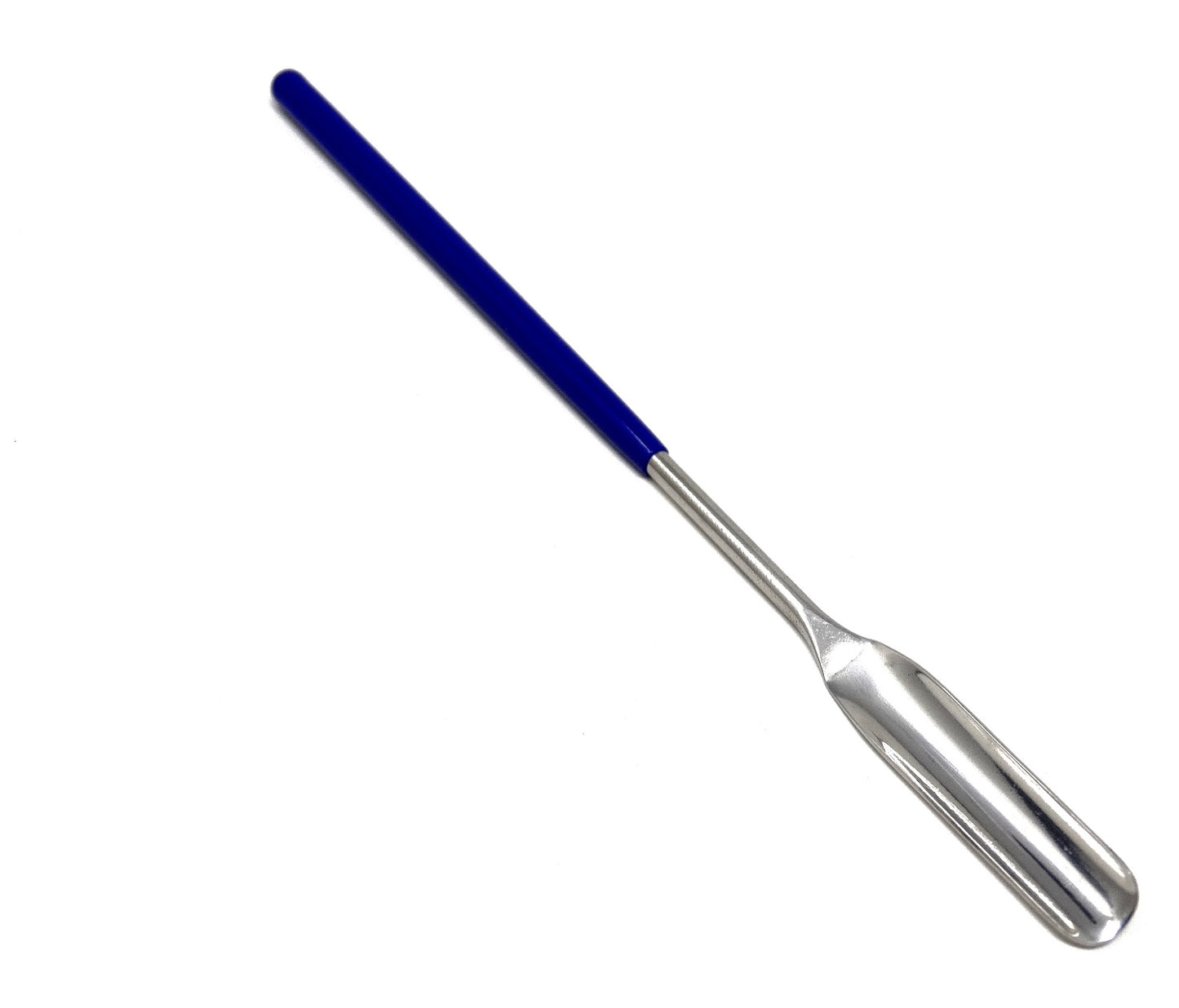 IMS-VL004 Stainless Steel Micro Lab Scoop Half Rounded Spoon Spatula Sampler, with Vinyl Handle 6"