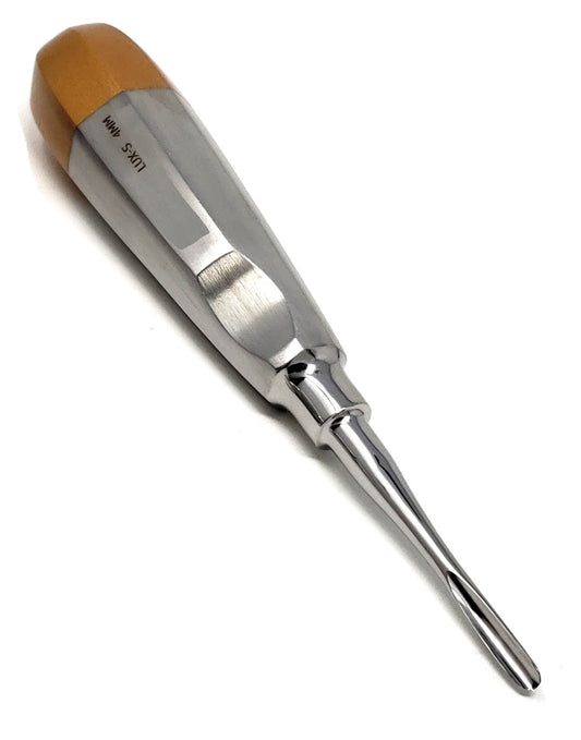 Dental Luxating Elevator Straight 4mm, Gold Handle, Stainless Steel