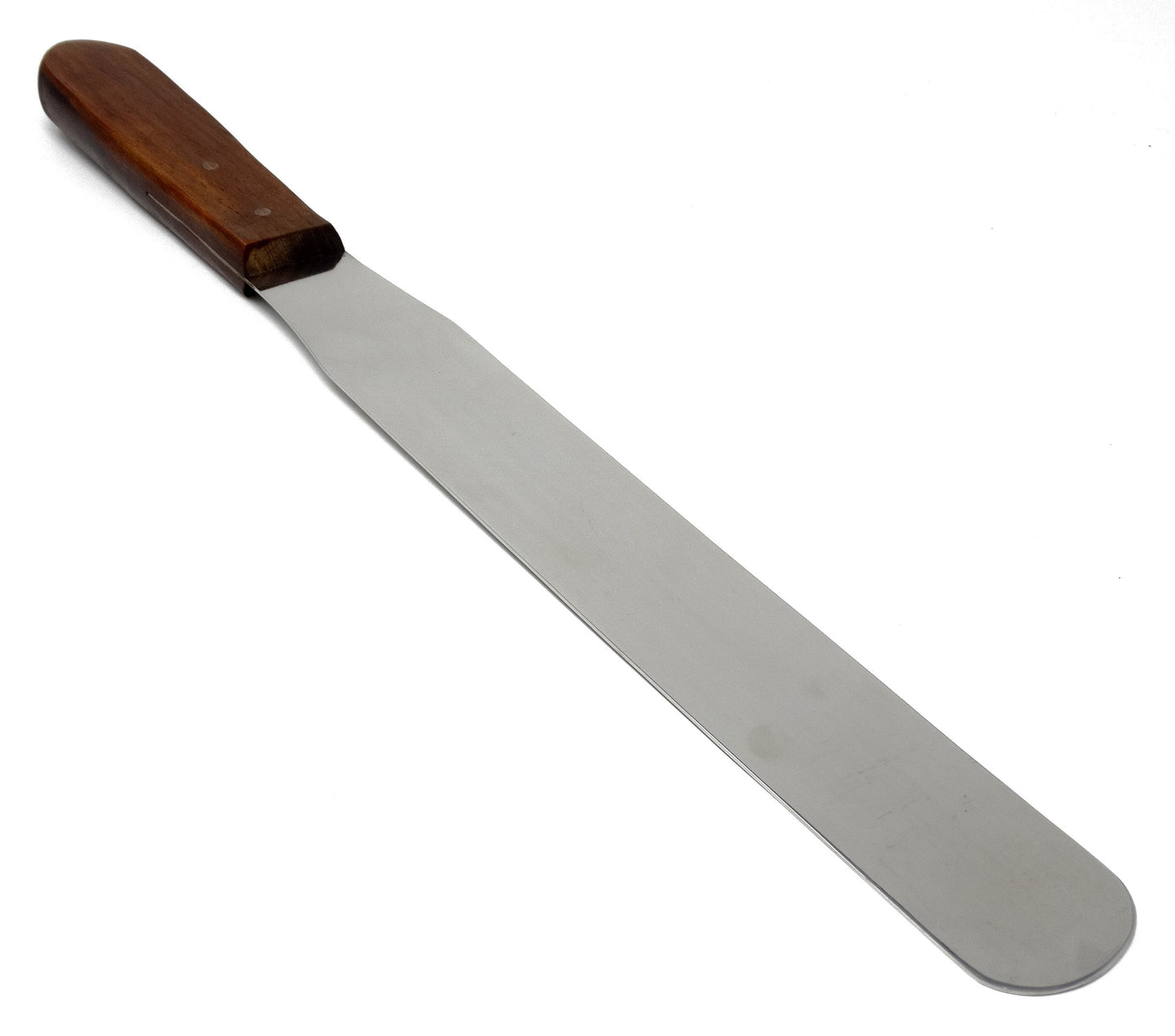 IMS-WHS10 Stainless Steel Lab Spatula with Wooden Handle, 10" Blade, 1.5" Blade Width,  15.2" Total Length