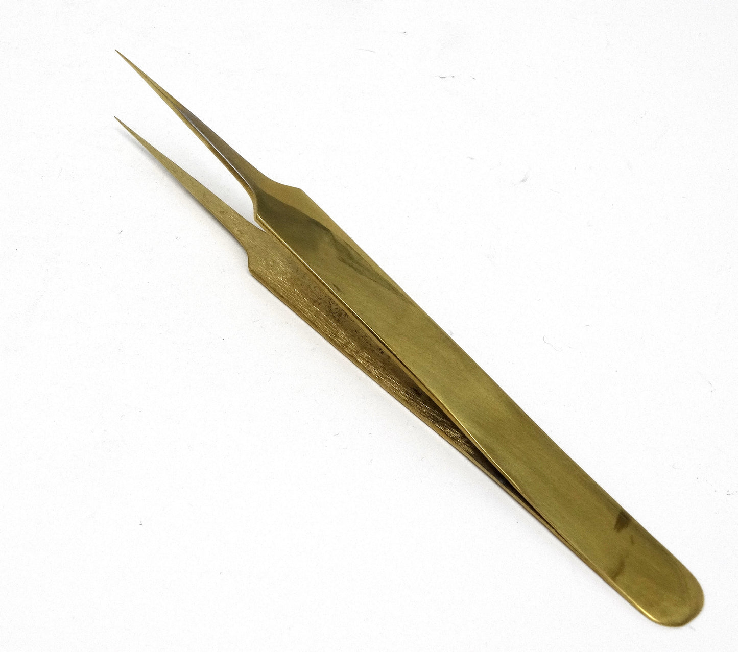 Stainless Steel Watch & Jewelery Repair Tweezers #4 Forceps, Fine Point, Gold Plated, Premium Quality